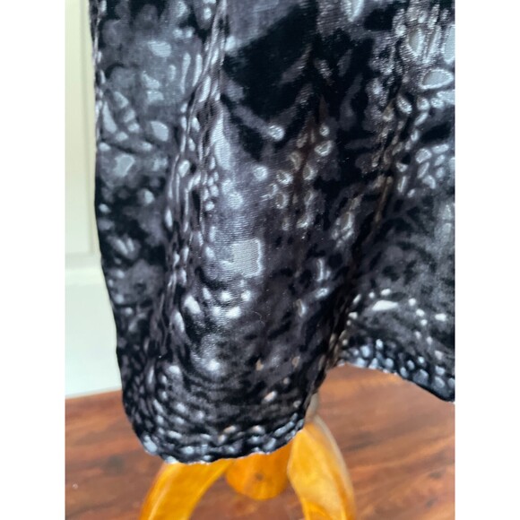 J Jill Womens Shift Dress Size Small Petite Burnout Velvet Lined Black Keyhole - Picture 3 of 11